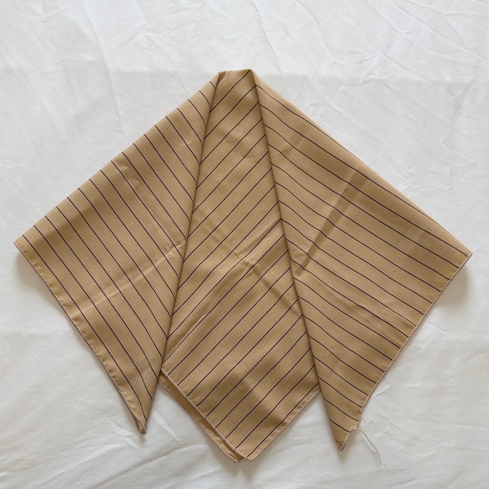 Striped Tan Handkerchief/Scarf